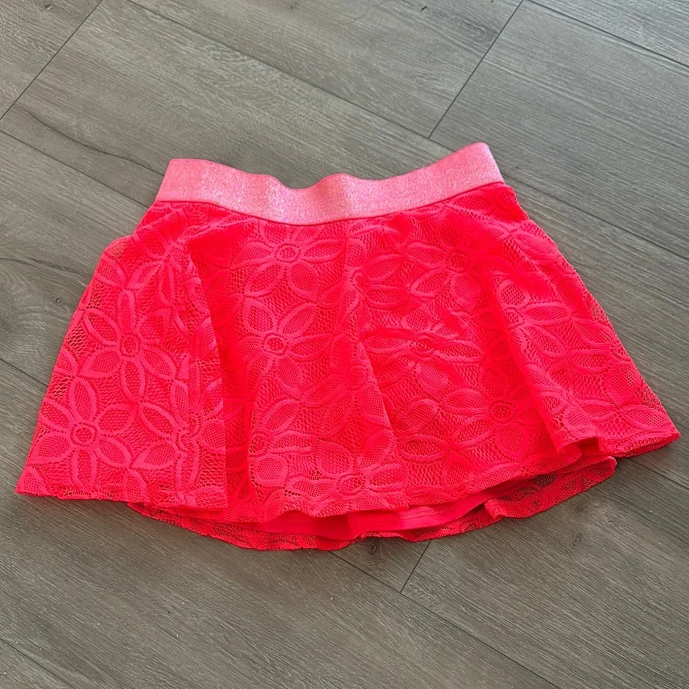 Justice Brand New Floral Lace Pink Skort Size 10